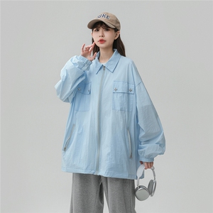 1中性无影墙风工装大口袋防晒衣女户外潮牌防晒服FS77006P50控78图片