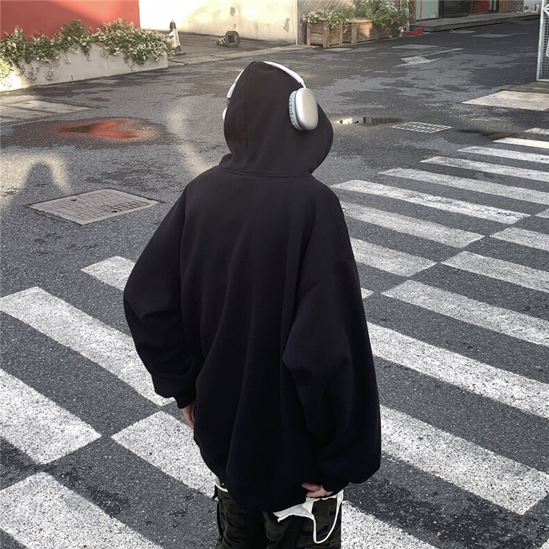 人像印花秋冬加厚加绒上衣男士美式潮流连帽卫衣D328-Y3303-P65,男装卫衣,电商D328