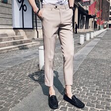 2021夏季英伦风小脚九分裤男式韩版休闲裤西装裤A470，男装休闲裤，电商A207