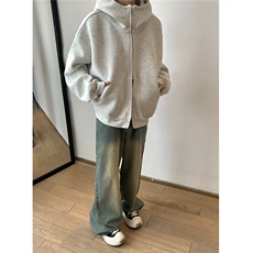 现货6秋冬加厚cleanfit美式休闲重磅480G短款开衫卫衣TTTB05-P98，男装卫衣，星座1315
