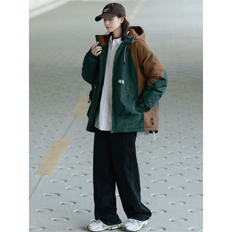 冬上新加棉加厚棉服中性保暖连帽棉衣外套男女 8325-P110控价158图片