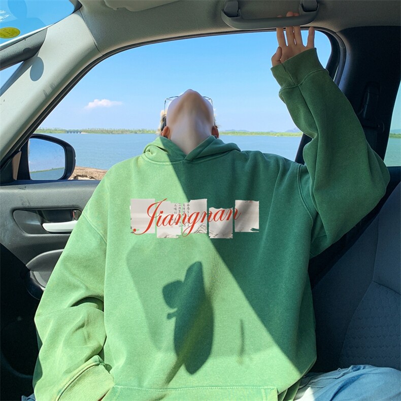 美式潮牌重磅水洗做旧连帽卫衣力推大码男XZ517A-2-Y7745-P68,男装卫衣,星座517A-2