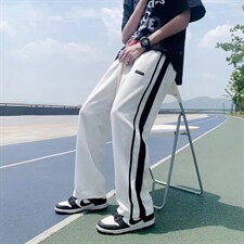 夏季条纹休闲裤韩版潮流百搭运动裤痞帅潮牌长裤男K3327-P32，男装休闲裤，星座512-2