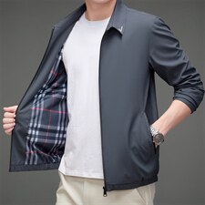 BAMJ-8005钱塘2020-2中年男士春秋薄款商务休闲简约夹克P110，男装夹克，钱塘207-2