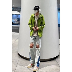 美式高街ins小众破洞牛仔裤货号K751P60，男装牛仔裤，电商A063