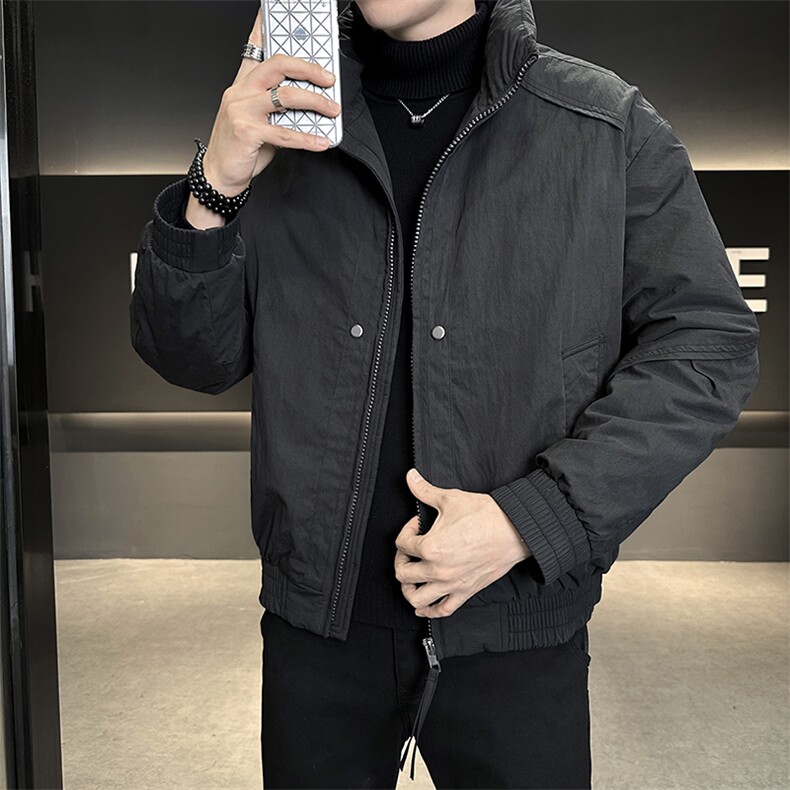 90%标白鸭绒2025冬季时尚立领休闲加厚羽绒服外套6675-P270,男装羽绒服,电商A413