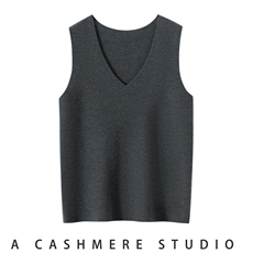 2025年秋季四平V背心时尚百搭通勤休闲，女装背心吊带，朝思纯山羊绒