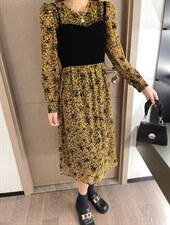 碎花裙，其它，美巾涵