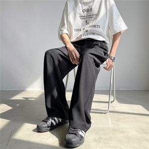 西裤男春季新款直筒宽松垂感长裤韩版百搭运动休闲裤子 KN22图片