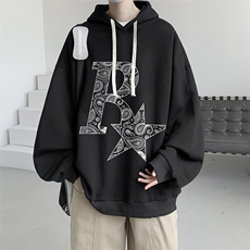 连帽卫衣男大码运动服帽衫外套WY2328-P35加绒款-P40，男装卫衣，电商A040