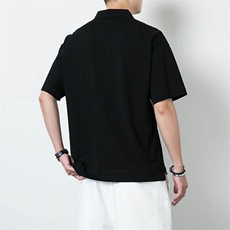 夏季男士翻领Polo短袖拼接撞色潮牌宽松落肩上衣，男装Polo衫，星座1206（原A206）