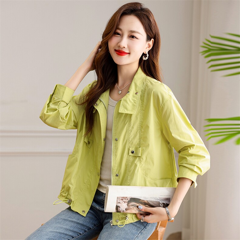 时尚显瘦短外套女薄款夏季防晒衣空调衫外穿百搭休闲外套，女装短外套，曼沙奕珂