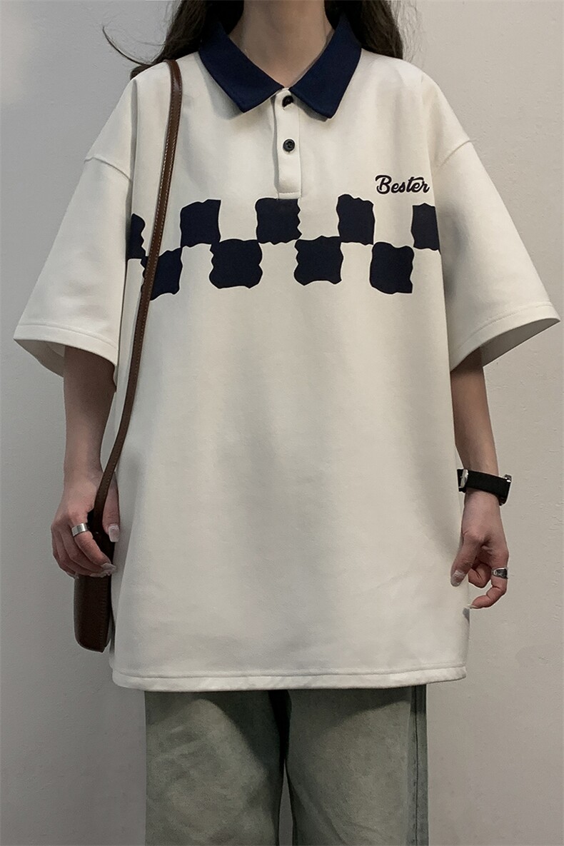 2024夏季新款翻领宽松纯棉polo衫短袖男T恤X416b-1-DT316-P40限58,男装T恤,星座416B-1