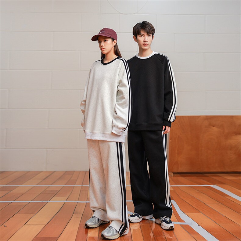 新品283-P55秋季新款圆领卫衣长袖套装青少年学生长裤两件套装,男装休闲套装,星座1018