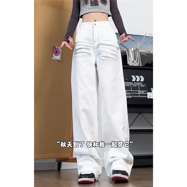 xz905-Z089#特P38美式高街宽松阔腿牛仔裤,男装牛仔裤,星座905