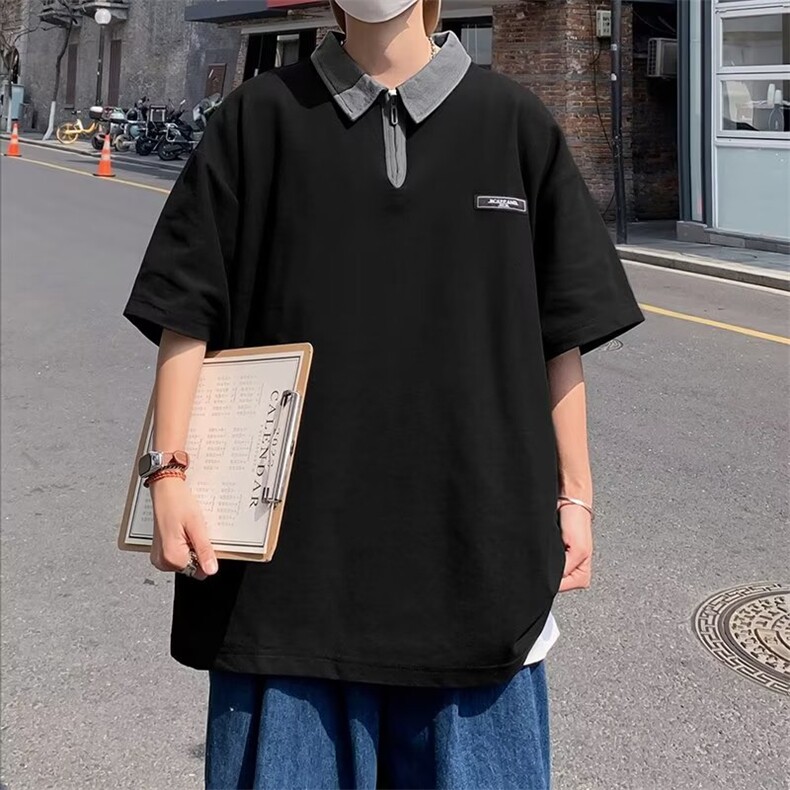圆领ins潮标准潮流夏季男新款五分袖青春流行T恤时尚潮牌,男装T恤,星座716-2