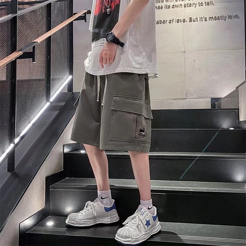 潮牌宽松工装五分裤潮流大口袋中裤夏季新款休闲短裤男K3567-P31,男装休闲裤,星座512-2