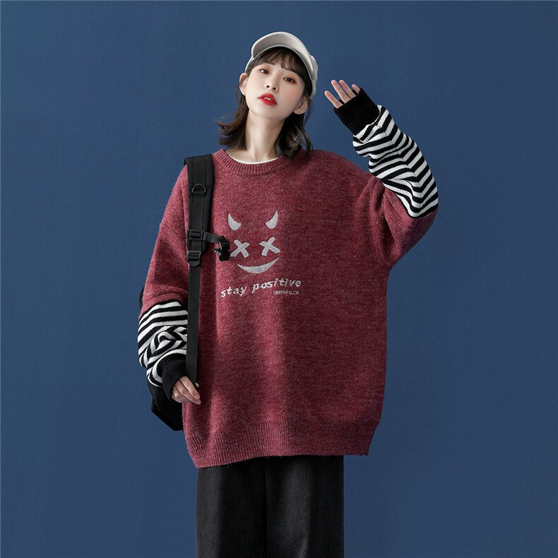 2021秋冬新品针织衫假两件男女毛衣中性外衣229M14P75,男装针织衫/毛衣,星座229