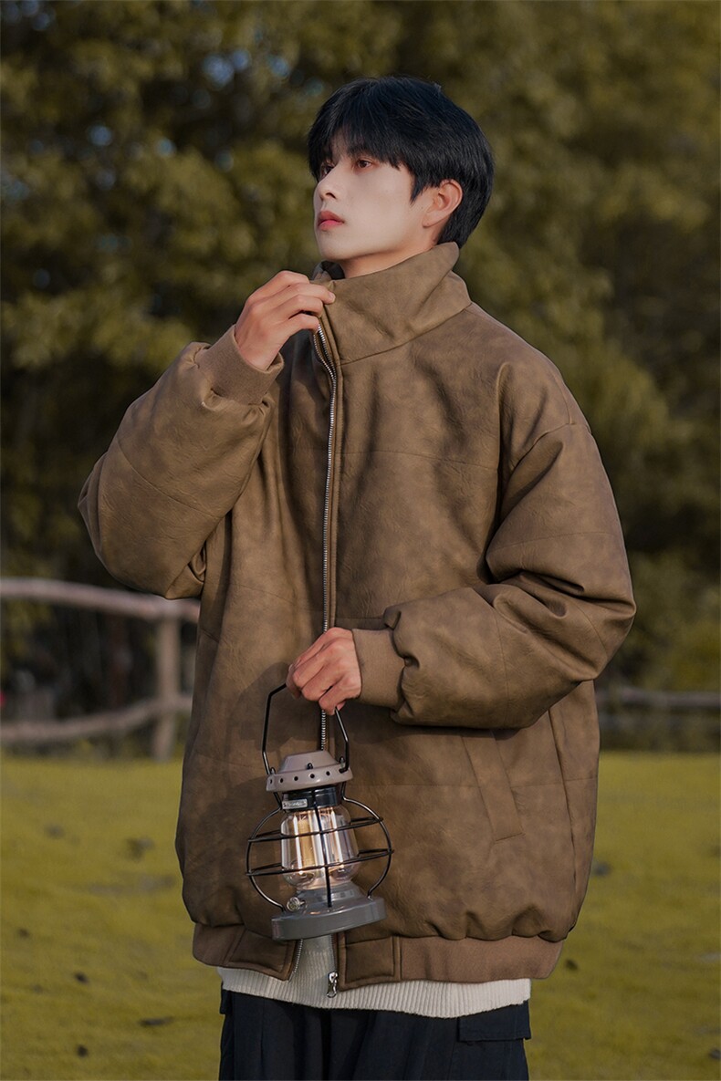 D2198-TP120控价168冬季夹棉暖保棉衣冬季Cityboy皮衣宽松外套,男装棉衣,电商A102-1