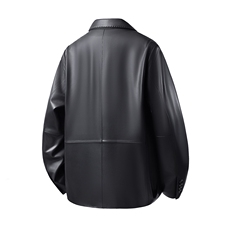 高端珠针大码M-5XL修身休闲西服男PU皮夹克男XF78310P128k控198，男装夹克，星座226-1