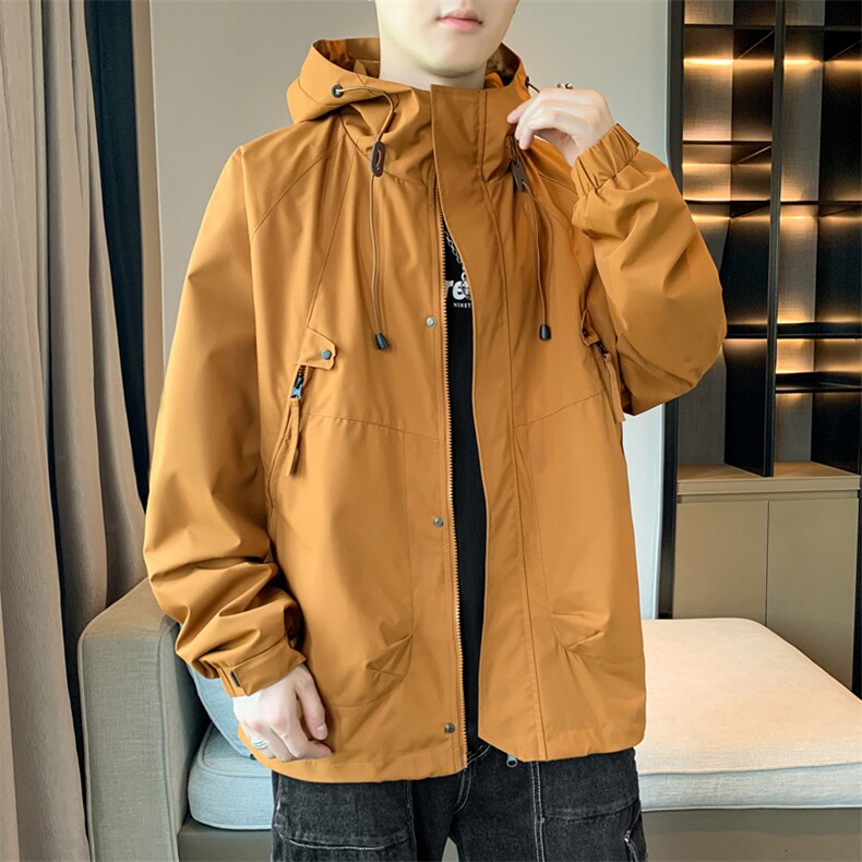 冲锋衣男高品纯色宽松夹克外套DSA157B-J90-P60,男装夹克,电商A157B