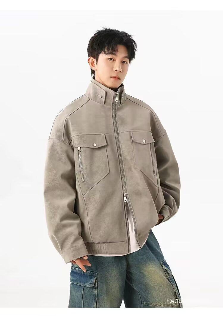 Q172/P83春痞帅外套男潮牌港风日系原宿风韩版潮流宽松夹克,男装夹克,星座1506
