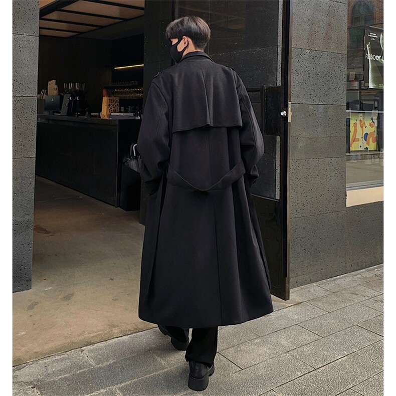 冬季毛呢大衣男士韩版过膝中长款风衣宽松呢子外套西装-F9981P138,男装西服套装,电商B289