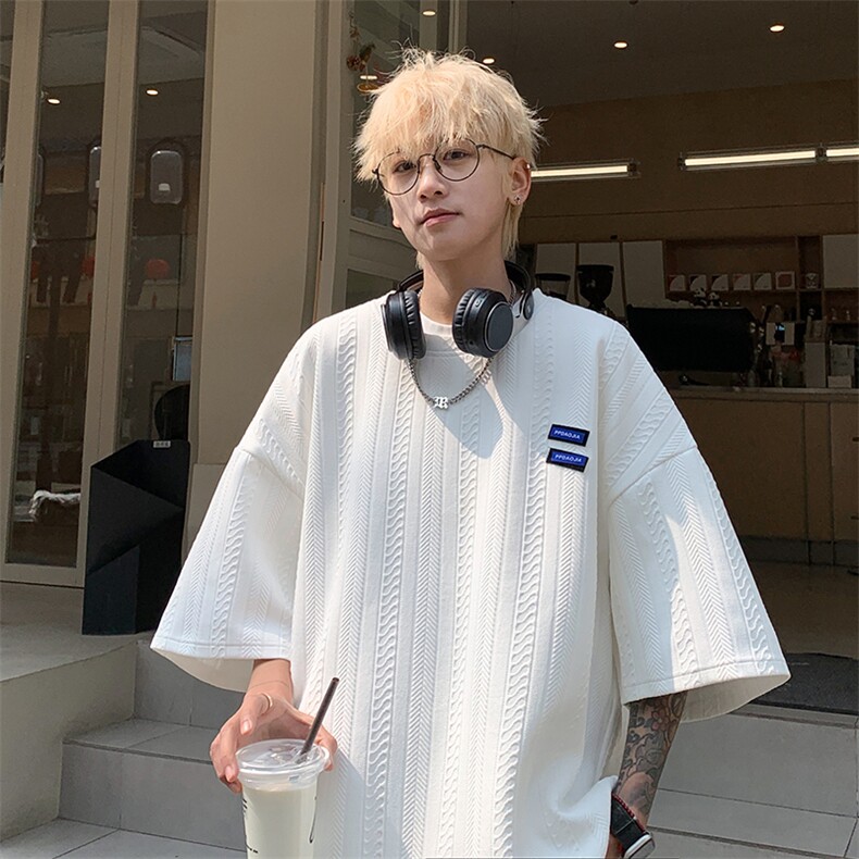 特批P30无差价夏季潮流青少年宽松休闲潮大码上衣男运动T恤T2038图片