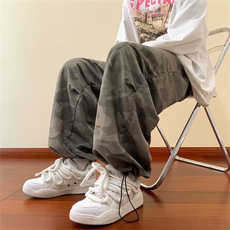 迷彩伞兵工装裤男士春秋季美式潮牌速干裤宽松休闲长裤MC517-P40图片