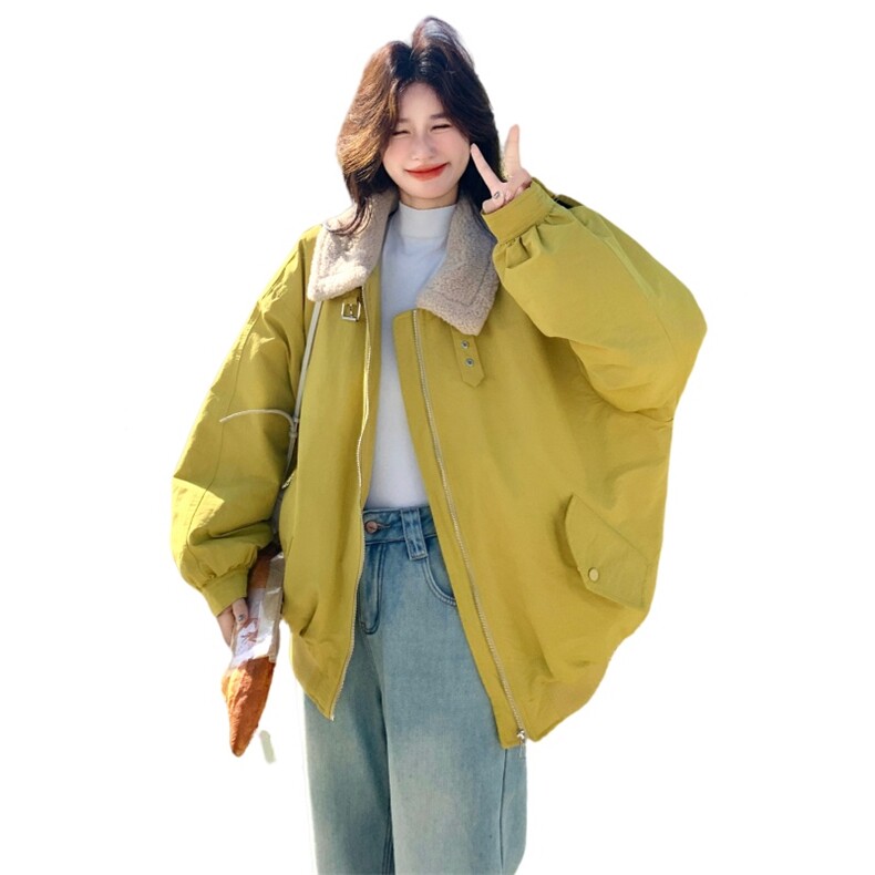 出货黄色90绒羽绒派克外套2C198-6616-P295K448,女装羽绒服,2C198