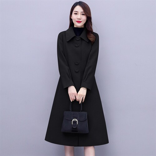 新款时尚气质羊毛嵌银丝新面料双面呢羊绒大衣外套，女装双面呢大衣，媚琳依坊