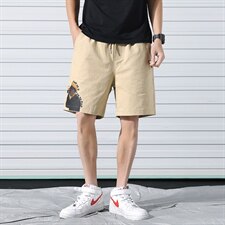 A003-HK7015-P40夏装男士时尚印花个性潮流休闲短裤卷帘门1，男装休闲裤，电商A003