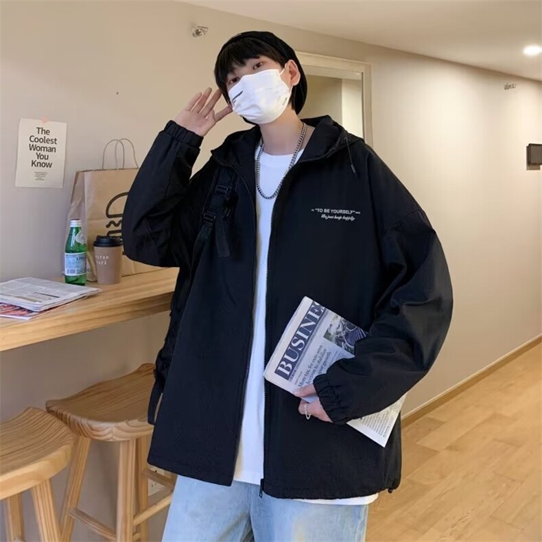 高级感超好看卫衣男小众高街夹克外套秋季宽松上衣服JD21,男装夹克,星座1116A-1（原606A）