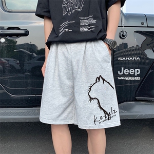 夏季2025新款卡通短裤潮流微弹免烫休闲裤男女 XZ201-2 K33  P25图片