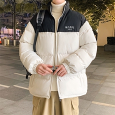 华人青年直播抖音得物高品质宽松加厚撞色棉衣外套M1405P68，男装棉衣，电商C408(原B339-1)