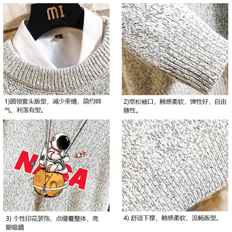 加厚加绒毛衣男大码毛线衣男针织衫M19289-P45加绒款-P65砖墙,男装针织衫/毛衣,电商A040A