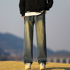 美式复古牛仔裤男款vibe裤子直筒裤D325K103P50，男装牛仔裤，电商D325