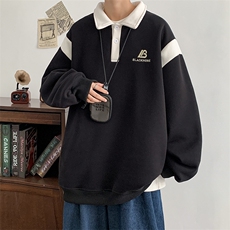 供抖音高品质卫衣男港风拼色刺绣外套416B-1-WY699-P55限78，女装短外套，星座416B-1