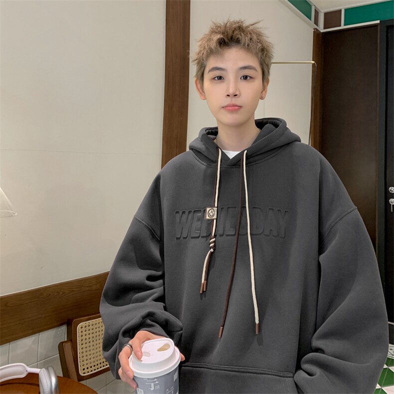 抖音品质加绒潮流立体钢印字母卫衣LMWY03JR-P60 LMWY03-P55图片