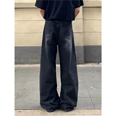 【有货】DCS918-P50高质量高级cleanfit垂感宽松阔腿拖地牛仔裤男，男装牛仔裤，星座603-2