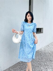 ??款，羽毛花.连衣裙,女装连衣裙,红雀纺