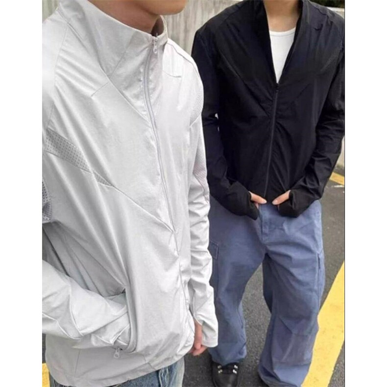 春夏款高品质冰感速干防晒服休闲户外运动外套透气弹力机能风夹克,男装防晒衣,电商A486