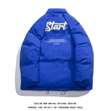 白鸭绒白底22冬季潮流设计感字母印花立领羽绒服YR192P195控258，男装羽绒服，电商A247-1
