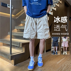 2024夏季新款潮流抽绳设计宽松冰丝短裤B315-K24145-特p30控58，男装牛仔裤，电商B315