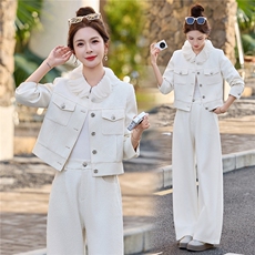 2026春季港风小香风新款淑女气质御姐炸街两件套套装，女装套装/套裙，伊仟回