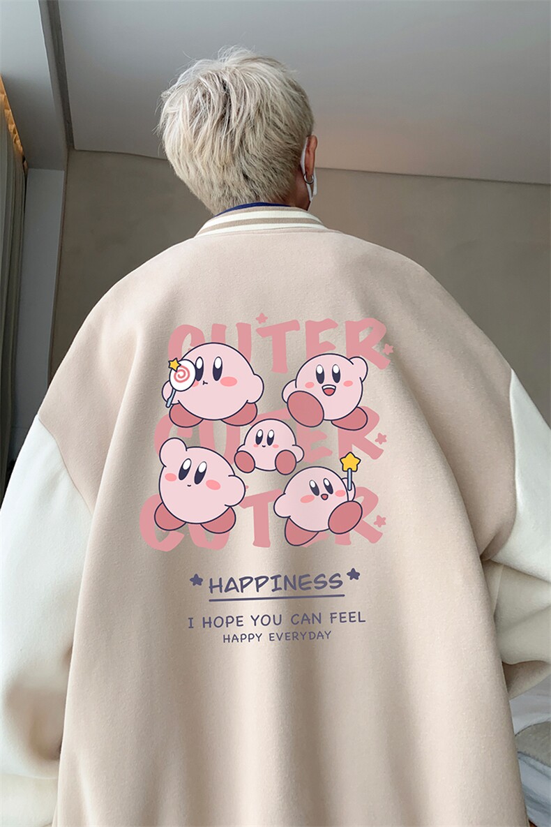 摇粒绒棒球服男大码开衫卫衣男夹克BF86310-P65,男装夹克,电商A040