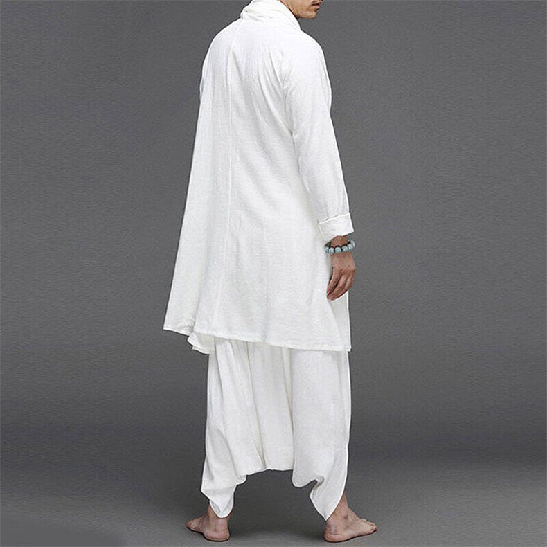 套装风男装复古棉麻禅修居士道服男汉服宽松民族风Q9220-P190,男装民族服装,星座1105-3