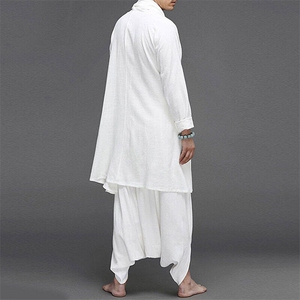 套装风男装复古棉麻禅修居士道服男汉服宽松民族风Q9220-P190图片