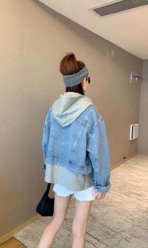 早春新款牛仔假两件，女装，斐媞梦 FTM