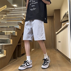 港风休闲裤高街五分裤宽松沙滩裤直通短裤DK208P28，男装牛仔裤，星座1204-3